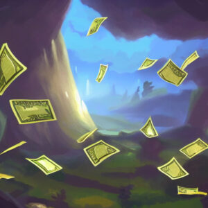 IMage of money falling from the sky. By earning passive income with our 12 passive income ideas, you can earn more money throughout the year in addition to you job earnings